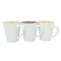 Factory Price 12oz Funnel Shape Red Handle sublimation Ceramic Mug
